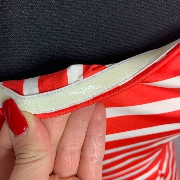 GAP Red and White Striped Strapless Dress - Picture 2 of 8